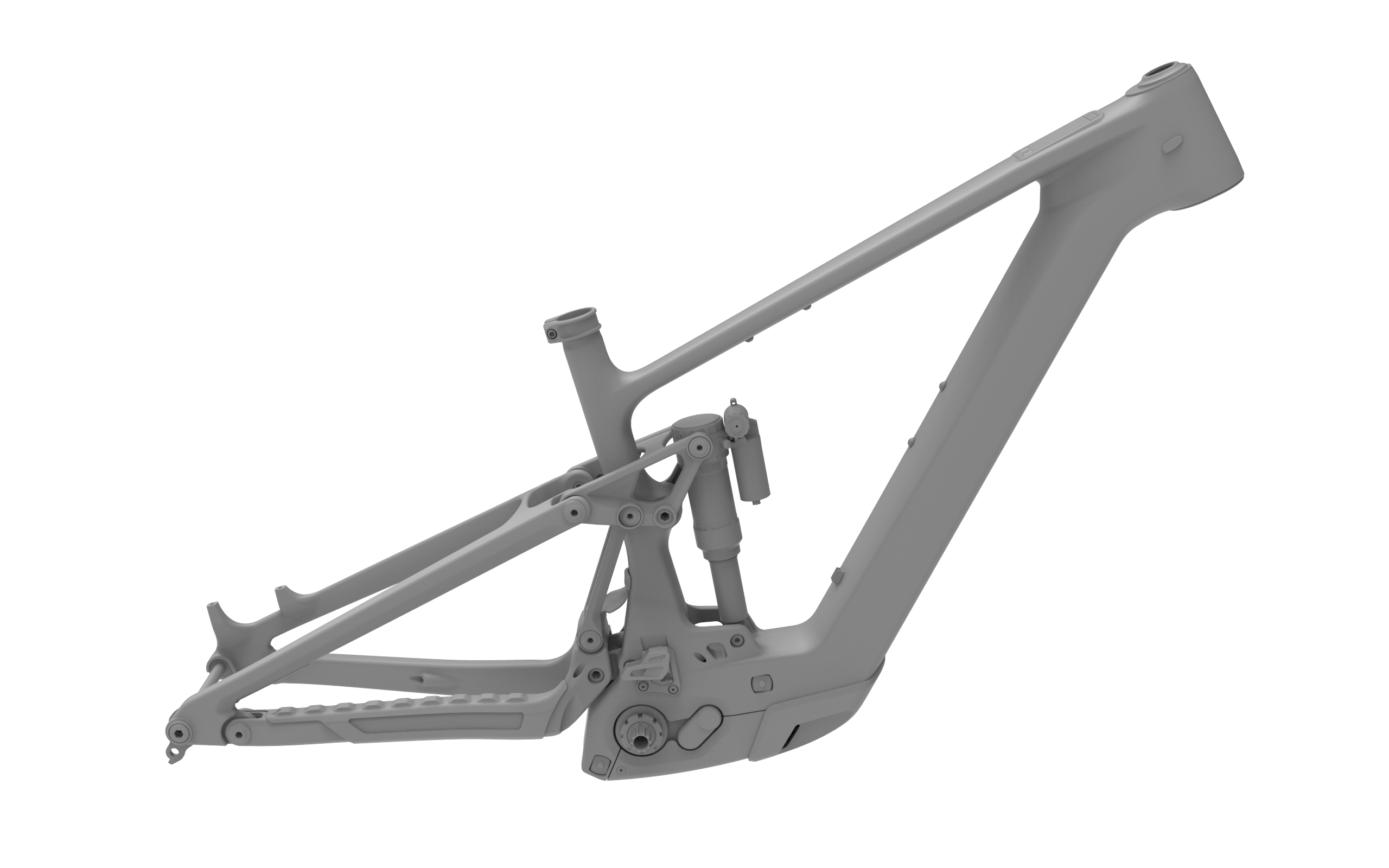 Carbon e-MTB frame on L6 6-bar suspension