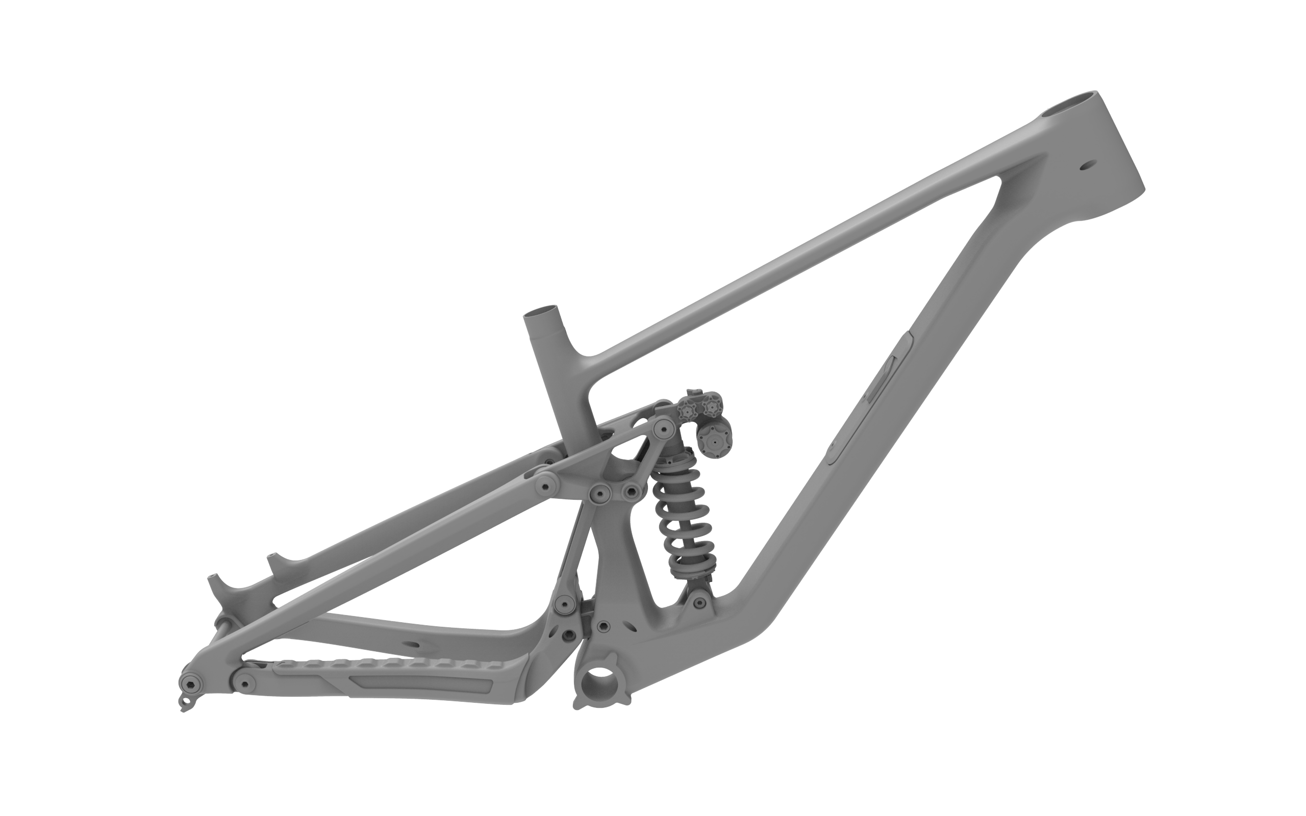 Carbon enduro frame on L6 6-bar suspension